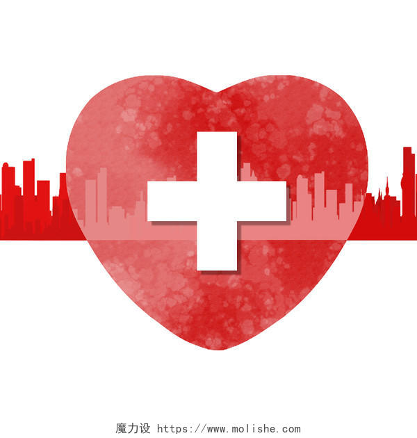 红心白十字世界红十字日爱心医疗PNG PSD素材